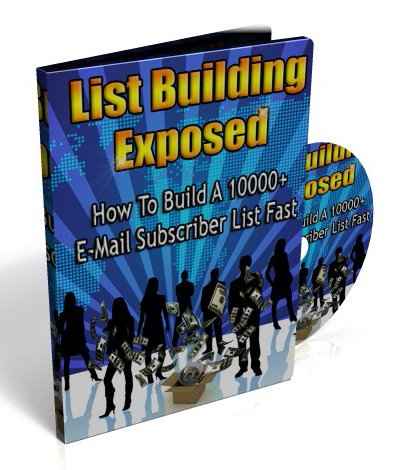 List Building Exposed List Building Exposed video course cover image showing list-building tools and PLR/MRR rights
