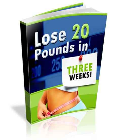 Lose 20 Pounds In 3 Weeks digital weight loss action plan with PLR resell rights
