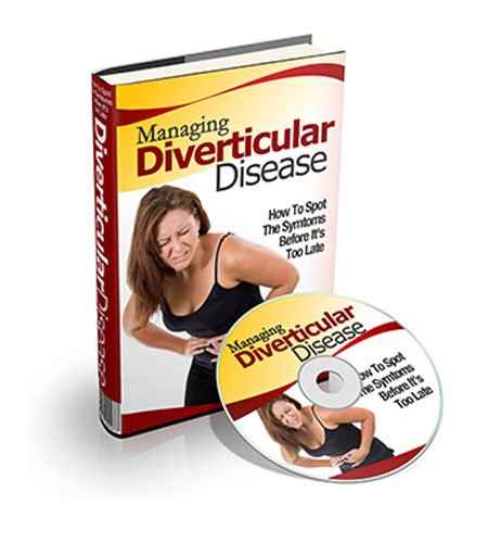 Digital book cover for Managing Diverticular Disease with health and diet advice