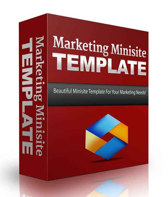 Professional marketing minisite template with PLR resell rights for digital product sales