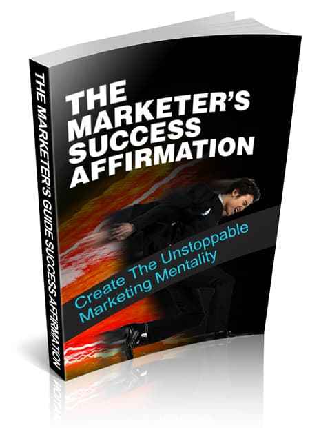 Marketers Success Affirmation digital ebook with PLR resell rights - build unstoppable mindset