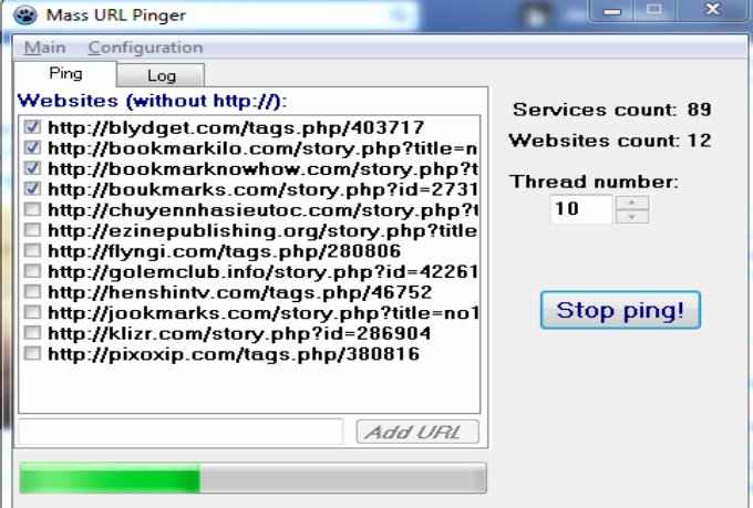 Mass URL Pinger backlink indexing software tool with instant digital download