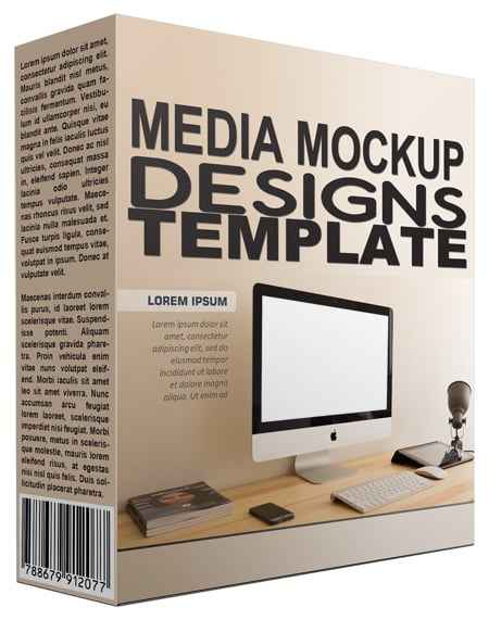 Media mockup designs for PowerPoint presentations with PLR resell rights