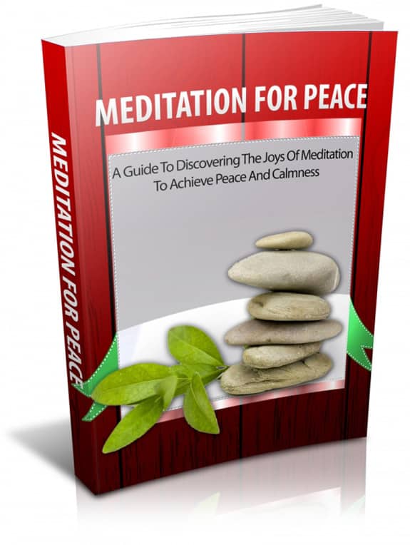 Meditation For Peace digital guide with PLR MRR resell rights for calmness and harmony