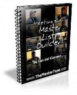 Digital product cover featuring Master List Builder Joel Christopher for list building PLR guide