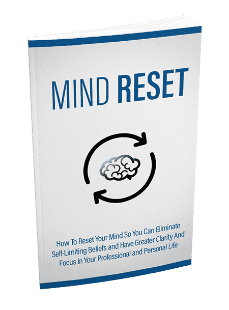 Transformative mind reset eBook cover image for personal growth and PLR resell rights
