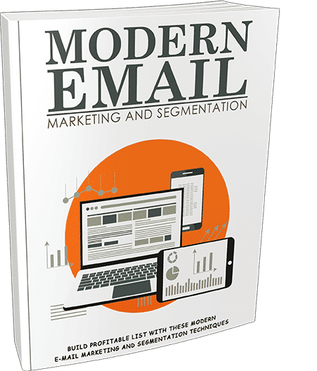 Modern email marketing and segmentation PLR guide ebook cover with list building strategies
