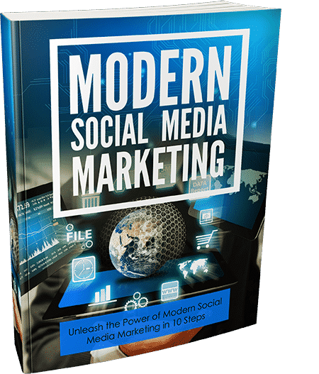 Modern Social Media Marketing 10-Step Guide eBook Cover Image with PLR/MRR Resell Rights