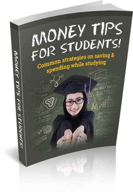 Money tips for students digital guide with saving and spending strategies, PLR resell rights