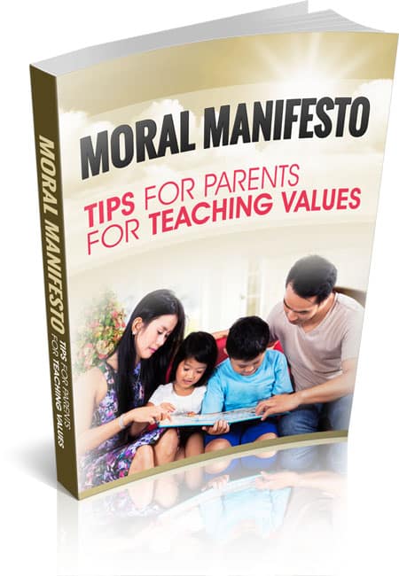 Moral Manifesto ebook cover teaching children values with PLR resell rights