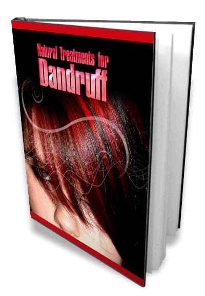 Digital dandruff cure guide with PLR MRR resell rights showing natural treatment ebook preview