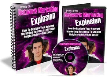 Network marketing audio course cover image showing explosion graphic and book title