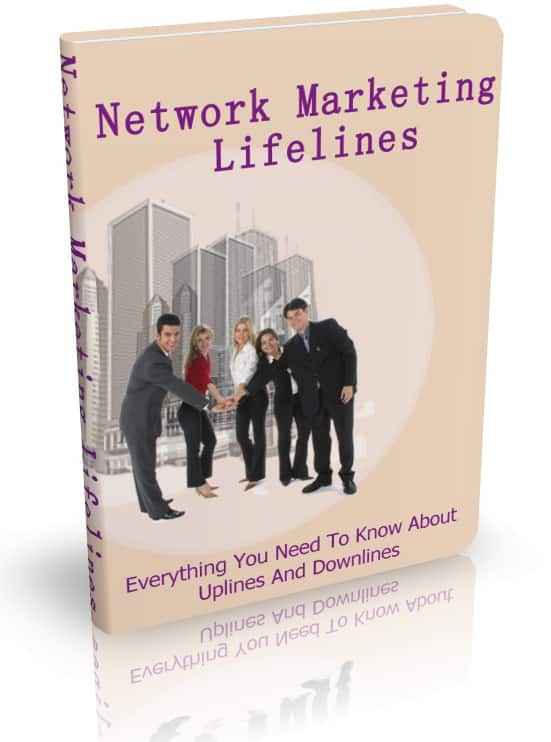 Network Marketing Lifelines digital eBook cover with upline and downline strategies