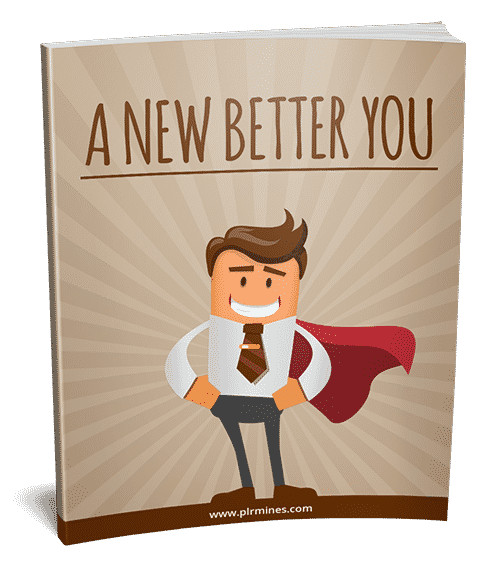 New Better You PLR eBook cover showing attitude transformation and personal growth digital download resell rights