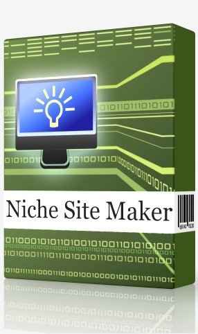 Niche Site Maker software product screenshot – build niche affiliate websites easily with PLR/MRR rights