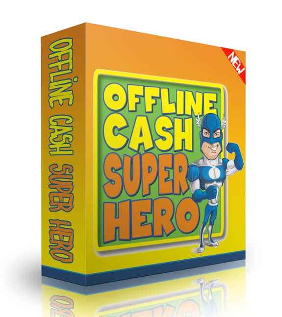 Offline Cash Super Hero marketing system digital download plr mrr resell rights