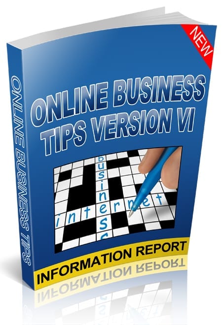 Online Business Tips Version VI stock photography PLR guide with resell rights