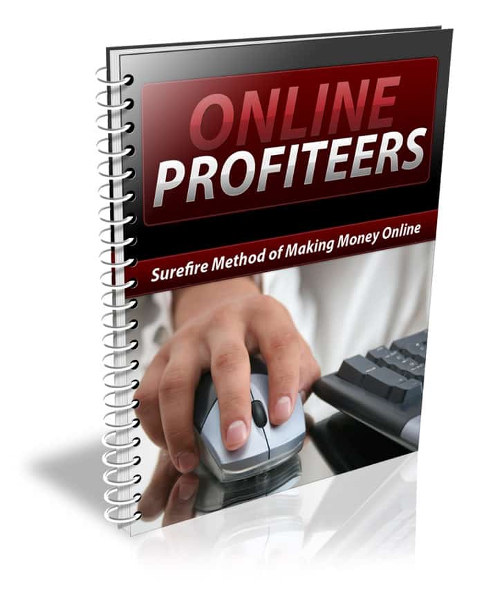 Online Profiteers digital report with PLR MRR resell rights for work from home success