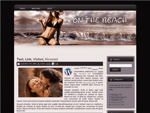 On the Beach 02 WordPress theme with master resale rights digital download graphic
