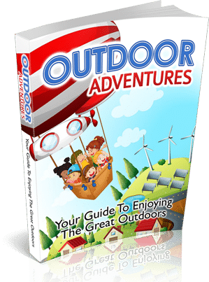 Outdoor adventure book cover with PLR resell rights for enhancing skills and enjoyment