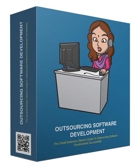 Small business guide outsourcing software development PLR MRR digital download ebook cover