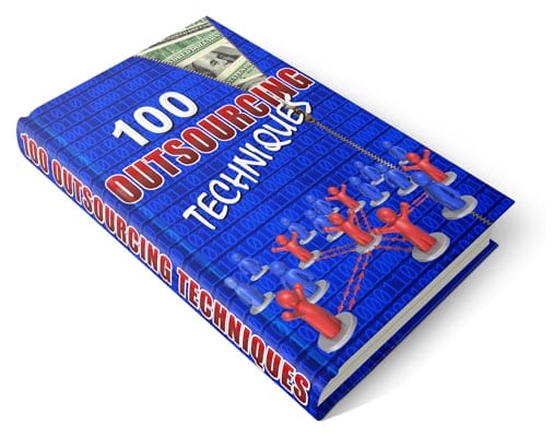 Outsourcing Techniques ebook cover – digital download with PLR and MRR resell rights