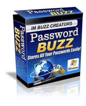 Password Buzz digital software with PLR resell rights – manage passwords and affiliate accounts easily