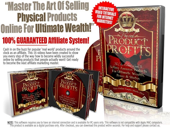 Physical Product Profits digital video course with PLR MRR resell rights for affiliate marketing profits