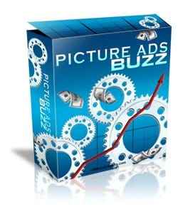 Picture Ads Buzz software interface for creating picture ads with resell rights
