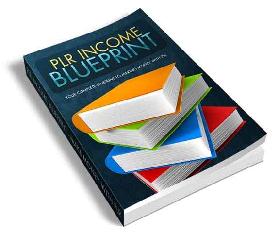 PLR Income Blueprint ebook showing how to profit with private label resell rights content