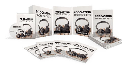 Podcasting profit secrets digital course covering launch, monetization, and promotion strategies