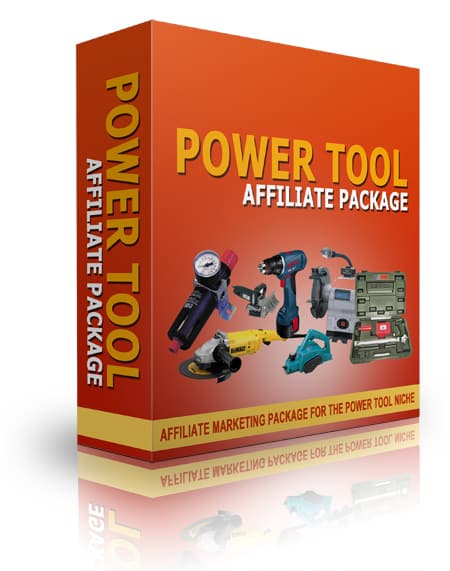 Power tool affiliate marketing package with PLR resell rights, articles, graphics, and video reviews
