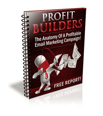 Profit Builders digital ebook cover for email marketing with PLR resell rights