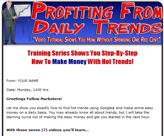 Profiting From Daily Trends