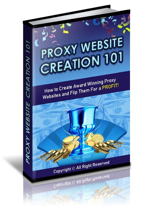 Proxy Website Creation guide digital download with PLR MRR resell rights