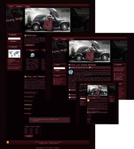 Purple Rain Theme digital download with PLR MRR resell rights for website design