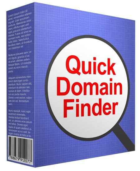 Quick Domain Finder Software for fast domain name discovery with PLR/MRR rights