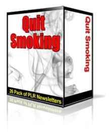 Quit Smoking PLR newsletters and articles digital download with resell rights