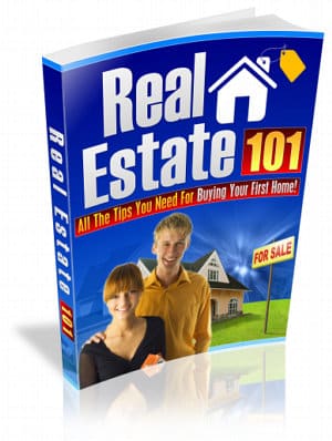 Real Estate 101 digital PLR guide for first-time home buyers with resell rights