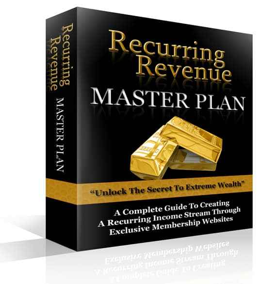 Recurring Revenue Master Plan membership site guide with PLR MRR resell rights digital download