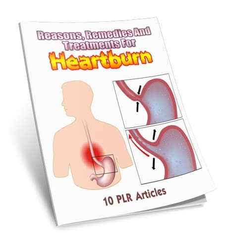 Heartburn remedies and treatments ebook digital download with PLR MRR resell rights