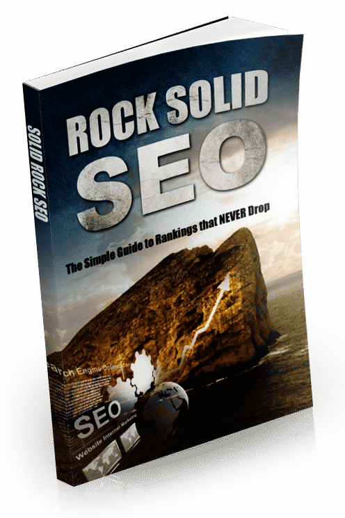 Rock Solid SEO digital book cover with PLR MRR resell rights for traffic generation