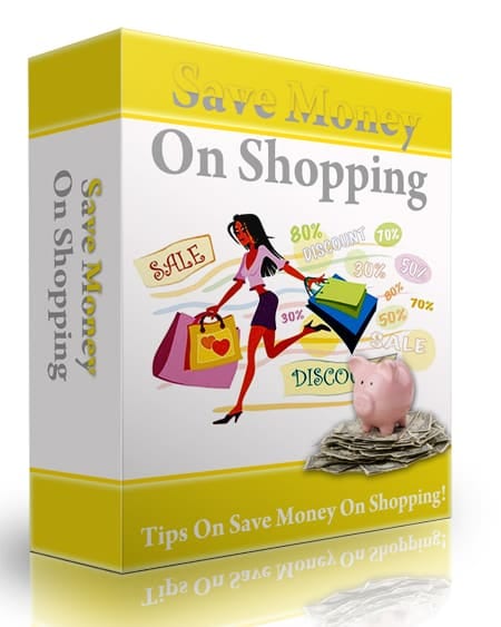Save money on shopping digital guide with PLR MRR resell rights, money-saving tips for food clothes homewares