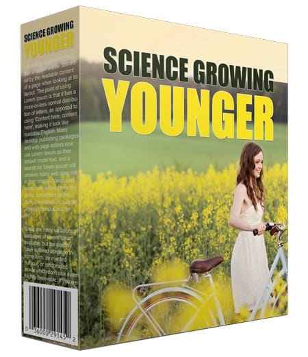 Science Growing Younger digital guide with anti-aging science and PLR resell rights