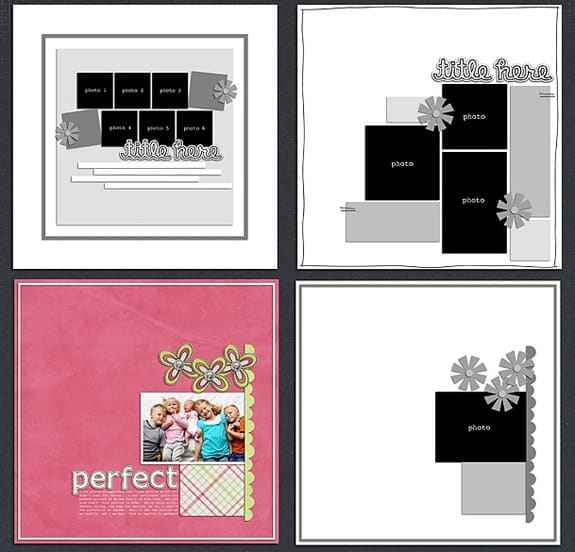 Digital scrapbook template collection with PLR MRR resell rights for effortless crafts