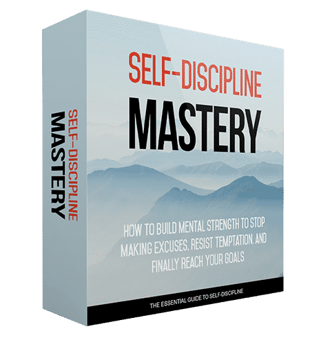 Self-discipline mastery digital course with checklist and mindmap graphics for resell rights