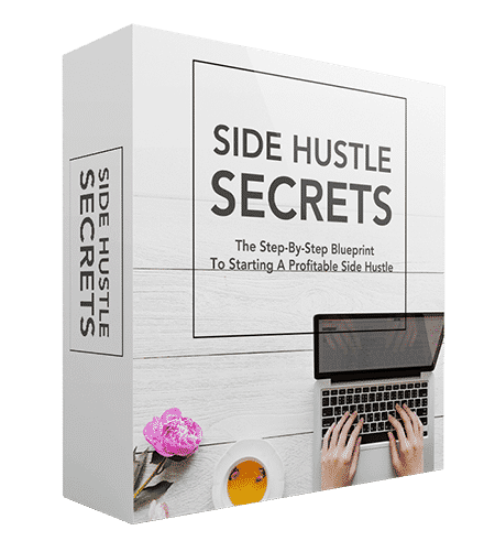 Side Hustle Secrets PLR digital course cover image with resell rights