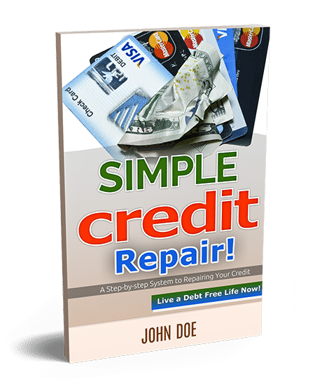 eBook cover for simple credit repair PLR – digital download with resell rights