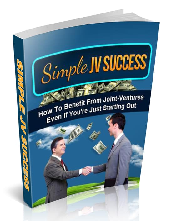 Simple JV Success digital guide with PLR MRR rights for joint ventures