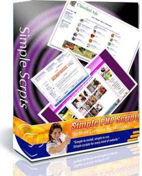 Simple PHP Scripts bundle with PLR and MRR resell rights for easy installation and digital download